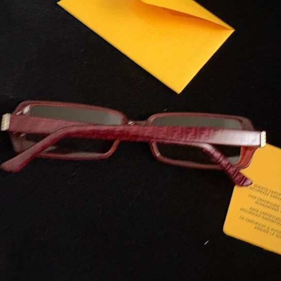 New no box Fendi Red/ burgundy reading glasses need own prescription - Picture 7 of 8